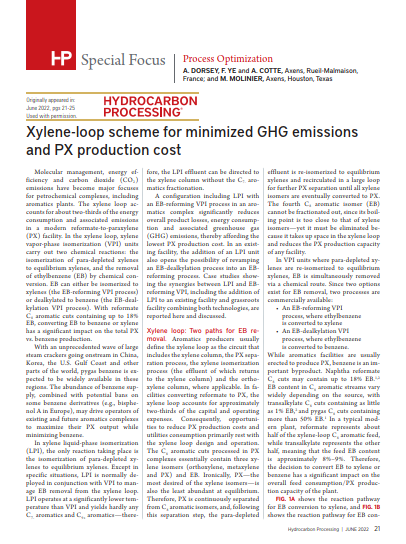 Thumb_Axens_TA_Xylene-loop scheme for minimized GHG emissions_EN_2022